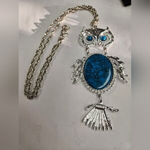 Segmented large owl pendant